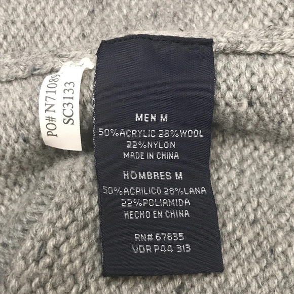 NAUTICA Wool Blend 1/4 button Pullover Knit Sweater - Picture 6 of 7